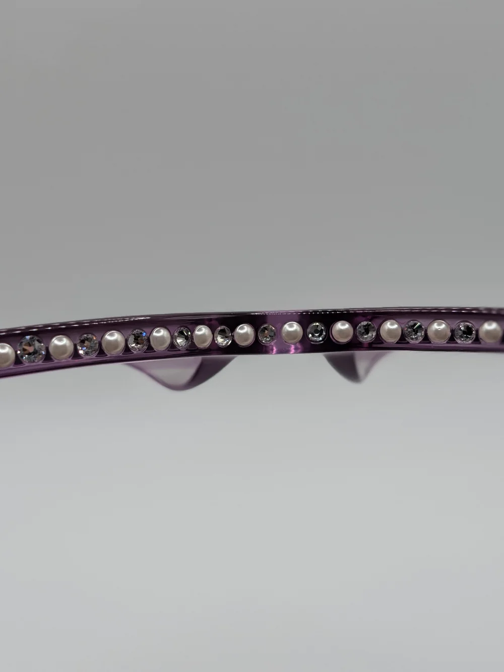 NWT Swarovski 0SK6062U Crystal Pearl Sunglasses in Transparent Amethyst Purple